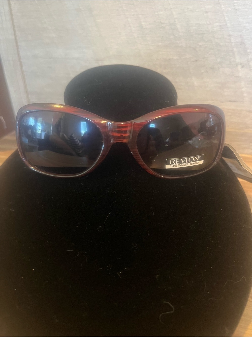 Revlon Large Tortoiseshell-Style Sunglasses with Dark Lenses